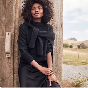 Lands End Women's Cashmere Funnel Neck Sweater